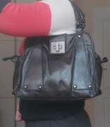 Nicoli torebka skórzana kuferek czekoladowa brązowa skóra naturalna brąz