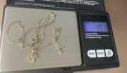 Łańcuszek złoty z zawieszką złoto 333