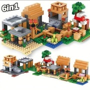 Klocki konstrukcyjne DOMEK WIOSKA 6 w 1 +3 lata