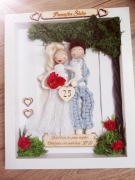 Ramka MAKRAMA ŚLUB RODZINNA ROCZNICA A4 