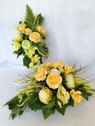 Kompozycja Nagrobna Komplet na Grób Róża Żółta Mieczyk Piwonia Peonia N70