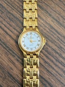 Śliczny zegarek pozłacany 18 ct karatowym złotem