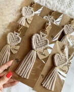 Brelok makrama handmade serce prezent personalizo