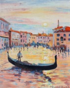 Obraz olejny WENECJA. 30x24cm