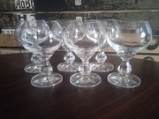 Kieliszki do wódki, nalewek, likierów, szkło PRL retro vintage 6 szt.