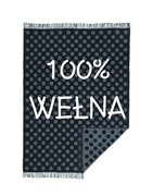 IKEA RAVAROR koc narzuta pled wełniany koła kółka 100% wełna