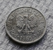 Polska Rzeczpospolita Ludowa PRL gr 10 groszy 1965 Y# AA47