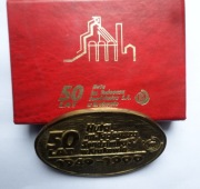 medal pozłacany 50 lat Huta im.Sędzimira w Krakowie(Lenina-Nowa Huta)