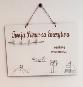 Zestaw Emeryta,prezent emerytura, tabliczka