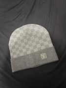 Czapka LV Louis Vuitton szara, grey LV beanie