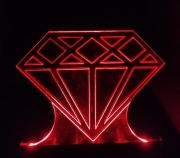 Lampa  Statuetka LED Prezent Plexi   - Rubin