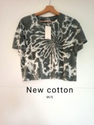 Podkoszulek koszulka t-shirt bawełniany TIE dye nowy m S cropp