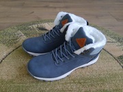 Buty zimowe męskie wysokie ocieplane niebieskie śniegowce 46 trapery