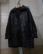 damska kurtka XXL  skórzana czarna fason przedłużany patchworkowa wykonana 