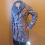 Płaszcz damski różowo-szary rozmiar 42