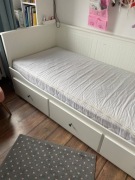 Łóżko Hemnes Ikea, rozkładane, 3 szuflady