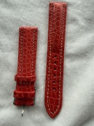 Breitling pasek do zegarka czerwony oryginalny skórzany nowy 20-18