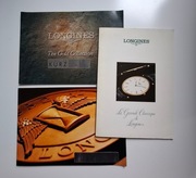 Komplet 3 foldery z 2 cennikami LONGINES 1995-1996 język niemiecki