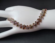 Srebrna bransoletka z turmalinami kolorowymi