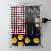 TETRIS Elektroniczna gra + obudowa, układ zmontowany.