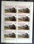 Zestaw znaczków -  Kolej - Pociągi - Tanzania