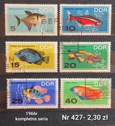 Znaczki fauna:427: ryby- DDR/NRD 1966r 