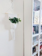 UP Kwietnik makrama wiszący na ścianie ze sznurka Biały nr19