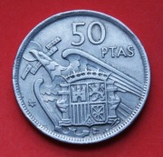 50  Peset    1957 r  -   Hiszpania  / gwiazdka  59 /    