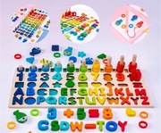 Tablica edukacyjna Montessori drewniana