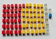 Lego 3005 klocek 1x1 mix - 74 sztuki !