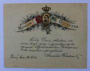 1946 Poznań Telegram Patriotyczny - Kościuszko - Honor i Ojczyzna