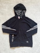 Adidas czarna bluza koszykówka 152 12l modna wygodna ciepła