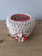 Koszyk szkatułka dla mamy prezent na dzień matki wykonany ręcznie  