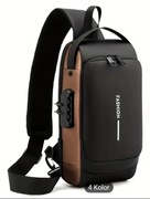 Torba - zamek szyfrowy czarny złoty