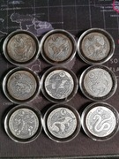 Srebrna monety Lunar Rwanda 2017 - 2025 9 uncji - oksydowane