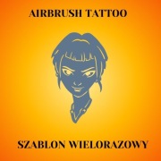 Mira Szablon do tatuaży Airbrush, facepainting, wielorazowy Demon Hunter