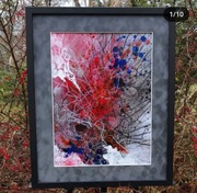 Pejzaż/abstrakcja, A3, mixed media, Monika Seroka