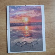 Zachód słońca Mozaika haft diamentowy Prezent na święta