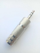 ADAPTER PRZEJŚCIÓWKA AUX GNIAZDO JACK 6,3 WTYK 3,5 STEREO