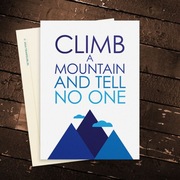 Górska pocztówka turystyczna - Climb a Mountain and Tell No One