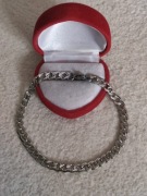 Bransoletka unisex męska bransoletka stal nierdzewna kolor srebrny