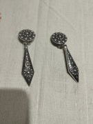 PRL klipsy metalowe damskie 