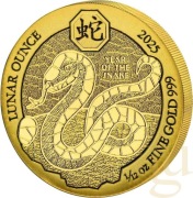 Moneta Ruanda Lunar Ounce Smok Rok Węża 2025 Wąż Snake 2024 1/12 uncji oz 