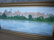 #Pejzaż #Panorama Krakowa  Widok na Wawel obraz olejny  sygnowany 