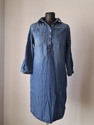 Piękna sukienka ala jeans 38/M up fashion granatowa