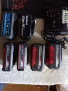Baterie Einhell+ładowarka, Makita, Erbauer -  jako uszkodzone!!!