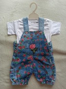 Bluzka na krótki rękaw z ogrodniczkami