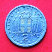 2  Drachmy   1962 r  -   Grecja   