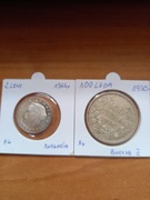 100 Leba z 1930 r Borys III i 2 Lewy 1964 r rzadka i cenna , srebro