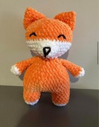 Maskotka,pluszanka lis, lisek wykonany na szydełku